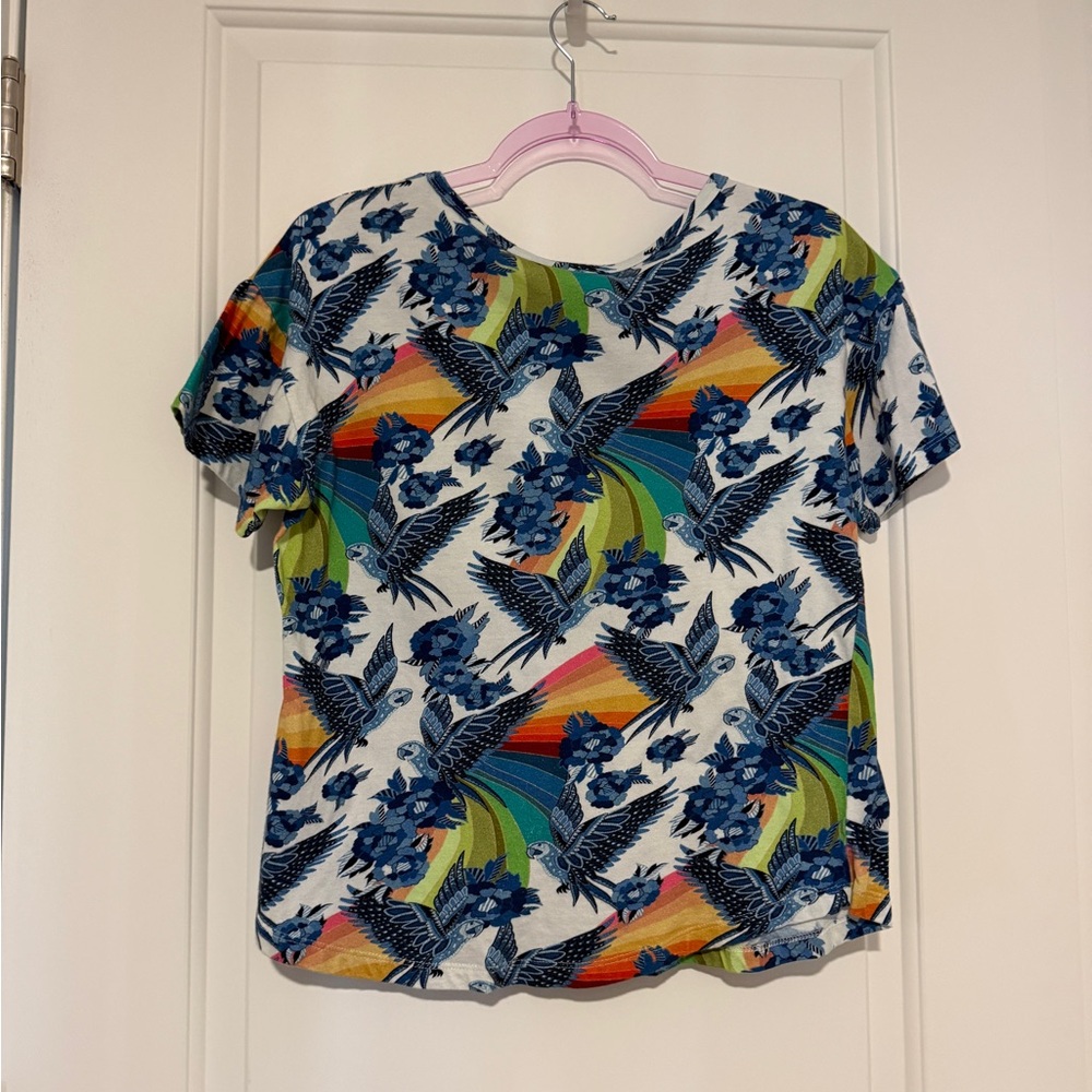 Farm Rio x Anthropologie Aves Graphic Tee - Size M - Picture 3 of 4